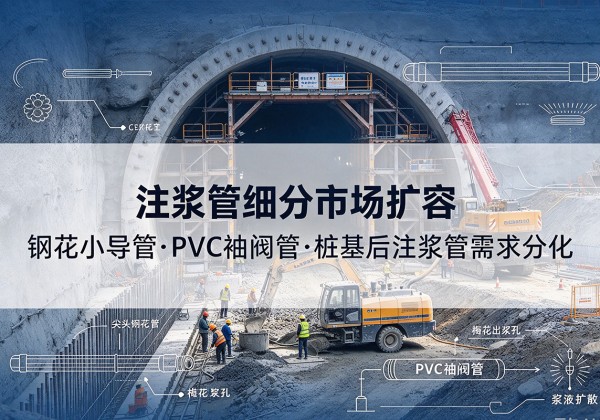 清水注浆管细分市场扩容，隧道钢花小导管、PVC 袖阀管、桩基后注浆管需求分化